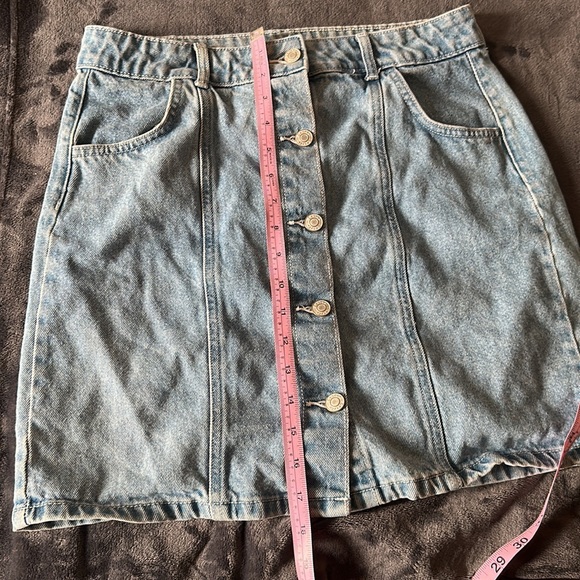 High Waisted Button Down Denim Skirt - Picture 5 of 5